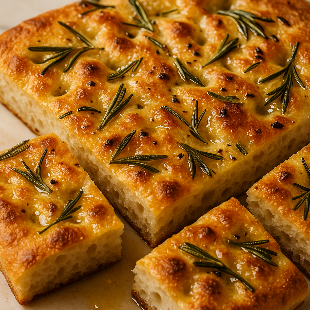 SolBe Provisions: Holiday Rosemary Focaccia Drop (4 Squares)